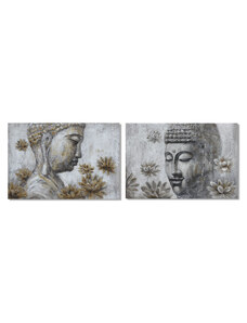 Kép DKD Home Decor 120 x 2,8 x 80 cm Buddha Keleti (2 egység)