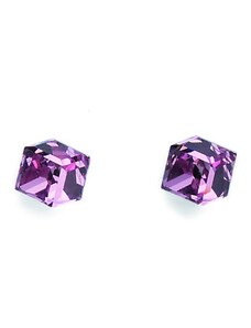 Oliver Weber Sensitive Oliver Weber fülbevalók Swarovski kristályokkal Sensitive PE Cube mini violet