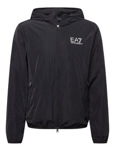 EA7 Emporio Armani Átmeneti dzseki fekete / fehér