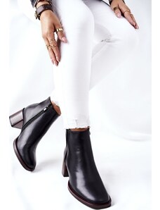 Sergio Leone_SK Fekete női magasszárú cipő