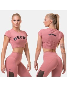 NEBBIA - Sporty HERO fitness crop top 584 (old rose)