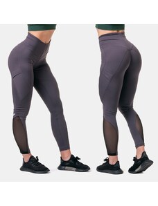 NEBBIA - Magas derekú fitness leggings Fit and Smart 572 (marron)