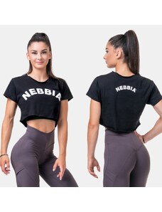 NEBBIA - Laza crop top Fit and Sporty 583 (black)