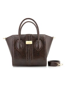 Alexandra K Vegan Leather Handbag 1.4 - Mokka Croco