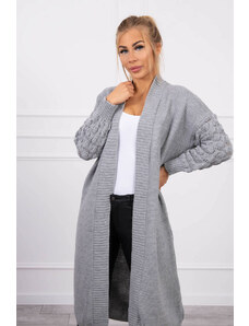 Kesi Sweater with bubbles on the sleeve gray