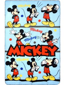 DISNEY Mickey Mouse polár takaró 100x150 cm - világoskék