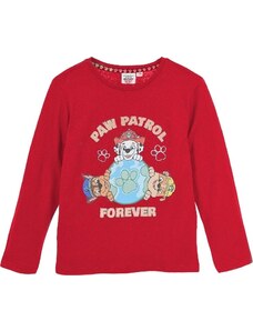 PAW PATROL Piros Mancs őrjáratos fiú póló - hosszú ujjú