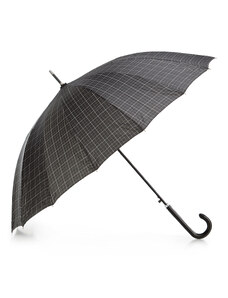 Nagy átmérőjű, félautomata esernyő Wittchen, fekete-szürke,