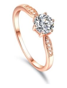 Ékszerkirály Női eljegyzési gyűrű, ezüst, rosegold, 10-es méret