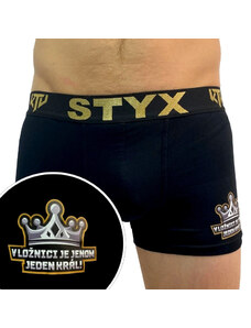 Fekete férfi boxeralsó Styx / KTV sport gumi - fekete gumi