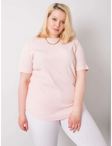 BASIC Női púderszínű póló rövid ujjakkal RV-BZ-6323.92-pink