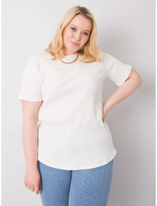 BASIC Krémszínű női póló rövid ujjakkal RV-BZ-6323.92-ecru