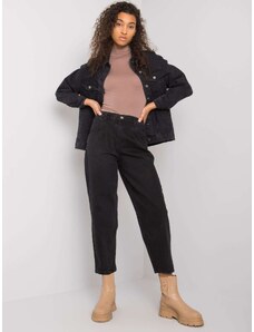 BASIC Fekete női bő mom jeans MR-SP-5116-1,29-black