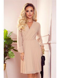 NUMOCO Bézs sifon ruha CAMILLA 313-9