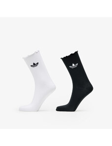 adidas Originals Férfi zoknik adidas Semi-Sheer Ruffle Crew Socks 2-Pack White/ Black