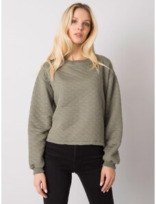 BASIC FEEL GOOD Khaki színű női steppelt pulóver RV-BL-7446.99-khaki