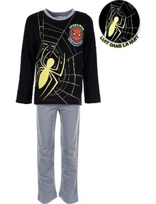SPIDERMAN Fekete-szürke, sötétben világító Pókember pizsama