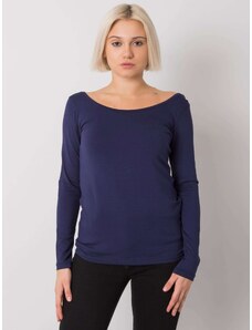 FANCY Sötétkék női póló széles nyakkivágással FA-BZ-7552.94P-sötétkék