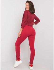 BASIC Női piros leggings RV-LG-2850.24P-burgundy