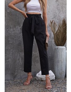 OMG női Alkalmi nadrág egyenes derékkal Raneph fekete XL