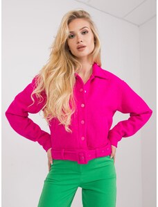 BASIC Fukszia kabát övvel Francine FE-KR-5689.32P-fuchsia pink