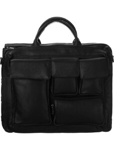 BASIC Elegáns fekete férfi tágas táska LAP-31701-NDM-NL BLA