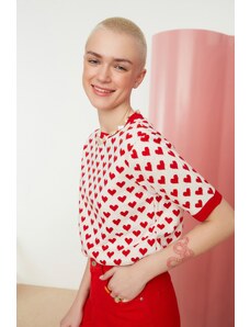 Női póló Trendyol TWOSS21KZ0008/Kırmızı