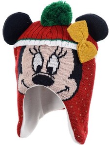 Piros lány sapka pomponnal - Minnie Mouse Disney