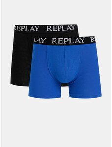 Set of two boxers in black and blue Replay - Men