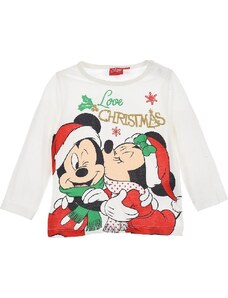 DISNEY Fehér karácsonyi póló - Mickey és Minnie