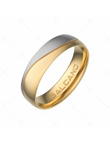 BALCANO - Unda / Nemesacél karikagyűrű 18K arany bevonattal
