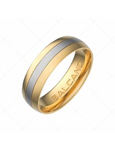 BALCANO - Elice / Nemesacél karikagyűrű 18K arany bevonattal