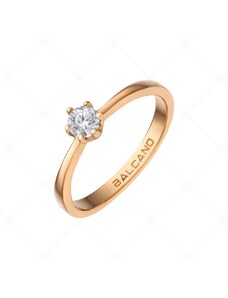 BALCANO - Corona / Szoliter eljegyzési gyűrű 18K rozé arany bevonattal és cirkónia drágakővel