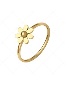 BALCANO - Daisy / Százszorszép alakú nemesacél gyűrű 18K arany bevonattal