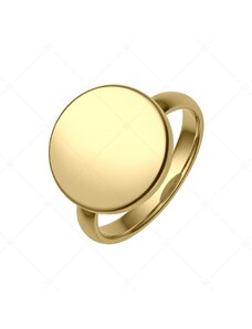 BALCANO - Bottone / Gravírozható nemesacél gombfej gyűrű 18K arany bevonattal