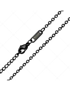 BALCANO - Flat Cable / Nemesacél lapított szemes anker nyaklánc fekete PVD bevonattal - 2 mm