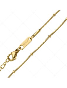 BALCANO - Beaded Snake / Nemesacél bogyós kígyólánc típusú nyaklánc 18K arany bevonattal - 1 mm