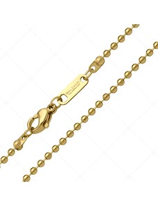 BALCANO - Ball Chain / Nemesacél bogyós nyaklánc 18K arany bevonattal - 2 mm