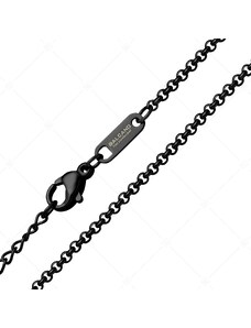 BALCANO - Belcher / Nemesacél roló lánc típusú nyaklánc fekete PVD bevonattal - 2 mm