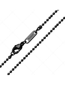BALCANO - Ball Chain / Nemesacél bogyós nyaklánc fekete PVD bevonattal - 1,5 mm