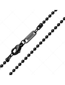 BALCANO - Ball Chain / Nemesacél bogyós nyaklánc fekete PVD bevonattal - 2mm