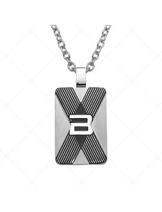 BALCANO - Xman / Nemesacél Anker nyaklánc "X" mintás medállal