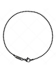 BALCANO - Ball Chain / Nemesacél bogyós bokalánc fekete PVD bevonattal - 1,5 mm