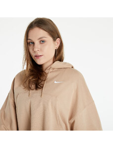 Női kapucnis pulóver Nike NSW Women's Oversized Jersey Pullover Hoodie Hemp/ White