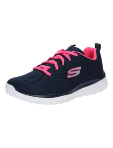 SKECHERS Rövid szárú sportcipők 'Graceful Get Connected' tengerészkék / szürke / rózsaszín