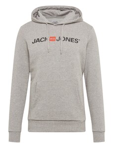 JACK & JONES Tréning póló szürke melír / narancs / fekete