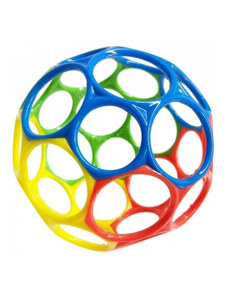 Oball - lyukacsos labda, rágóka, élénk színben, 10 cm
