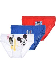 DISNEY Fehér / kék / piros fiú alsónadrág (3 db) - Mickey