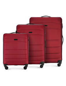 ABS bőröndszett Wittchen, piros, ABS