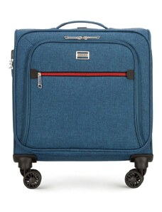 Puha bőrönd színes cipzárral Wittchen, kék, poliészter